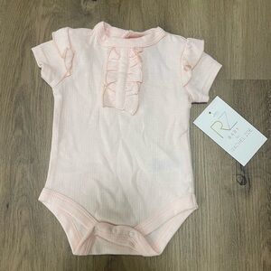 Ruffle Baby Onesie in Light Pink NWT